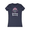 T-shirt Slim My princess name bleu marine