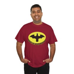 homme avec Tshirt unisexe BEERMAN rouge cardinal