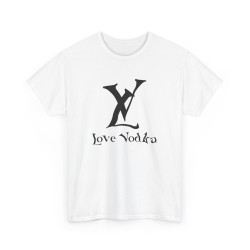 Tshirt unisexe LV Love Vodka blanc
