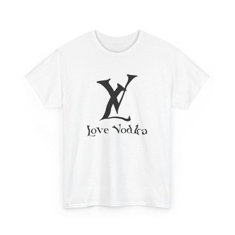 Tshirt unisexe LV Love Vodka blanc