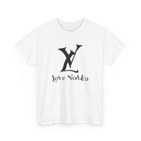 Tshirt unisexe LV Love Vodka blanc