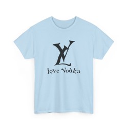 Tshirt unisexe LV Love Vodka bleu ciel