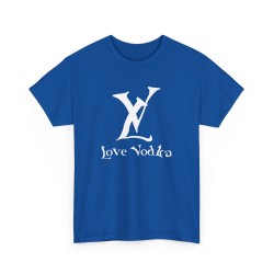 Tshirt unisexe LV Love Vodka bleu royal
