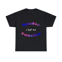 T-shirt noir Bouder c'est ma passion