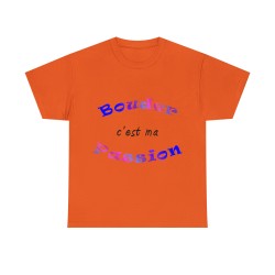 T-shirt orange Bouder c'est ma passion