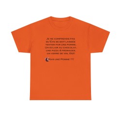 T-shirt je ne comprends pas qu'Eve orange