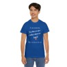 homme avec Tshirt A un moment bleu royal