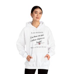 femme avec Hoodies A un moment  blanc