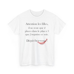 TSHIRT Attention les filles/mecs blanc