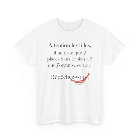 TSHIRT Attention les filles/mecs blanc