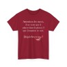 TSHIRT Attention les filles/mecs rouge cardinal