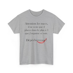 TSHIRT Attention les filles/mecs gris