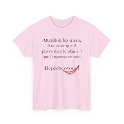 TSHIRT Attention les filles/mecs rose