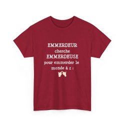 TSHIRT EMMERDEUR/EMMERDEUSE cardinale