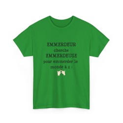 TSHIRT EMMERDEUR/EMMERDEUSE vert