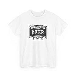 Tshirt unisexe professionnal beer tester blanc