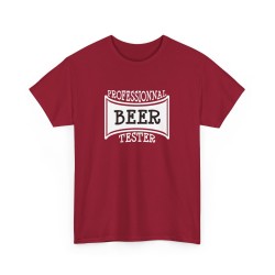 Tshirt unisexe professionnal beer tester cardinal