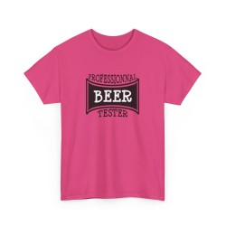 Tshirt unisexe professionnal beer tester fuchsia
