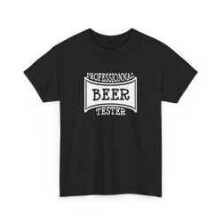 Tshirt unisexe professionnal beer tester noir
