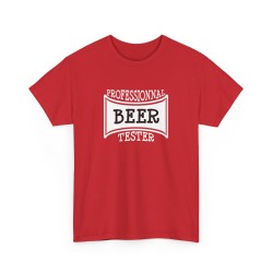 Tshirt unisexe professionnal beer tester rouge