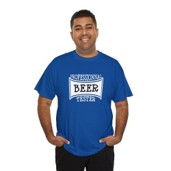 homme avec Tshirt unisexe professionnal beer tester bleu royal