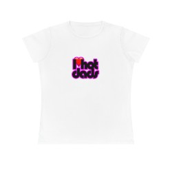 T-shirt ajusté I love Hot dads blanc