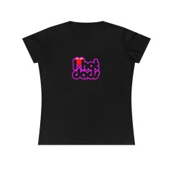T-shirt ajusté I love Hot dads noir