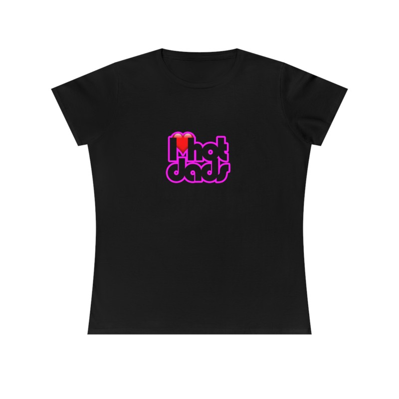 T-shirt ajusté I love Hot dads noir T-shirt ajusté I love Hot dads noir