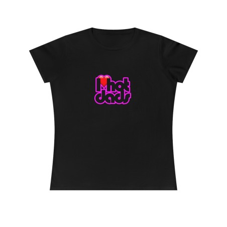 T-shirt ajusté I love Hot dads noir