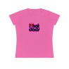 T-shirt ajusté I love Hot dads fuchsia