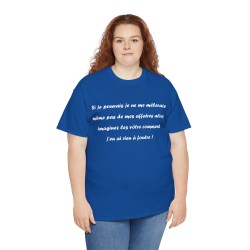femme avec Tshirt si je pouvais bleu royal