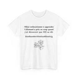 Tshirt Mon enthousiasme à apprendre blanc