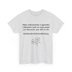Tshirt Mon enthousiasme à apprendre cendre
