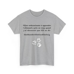 Tshirt Mon enthousiasme à apprendre gris