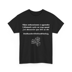 Tshirt Mon enthousiasme à apprendre noir