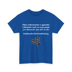 Tshirt Mon enthousiasme à apprendre bleu royal