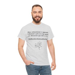 homme avec Tshirt Mon enthousiasme à apprendre cendre
