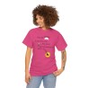 femme avec T-shirt Pas de temps à perdre fuchsia