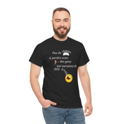 homme avec T-shirt Pas de temps à perdre noir
