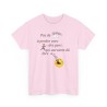 T-shirt Pas de temps à perdre rose