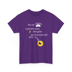 T-shirt Pas de temps à perdre violet