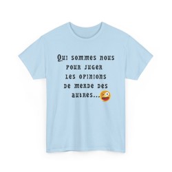 Tshirt  qui sommes nous bleu ciel