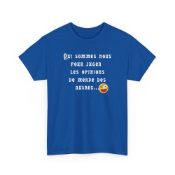 Tshirt  qui sommes nous bleu cardinal
