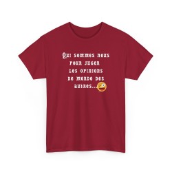 Tshirt  qui sommes nous rouge cardinal