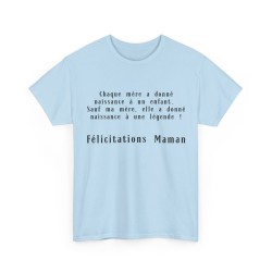 Tshirt unisexe chaque mère a donné bleu ciel