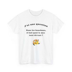 T-shirt Dans les bouchons blanc