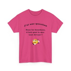 T-shirt Dans les bouchons fuchsia