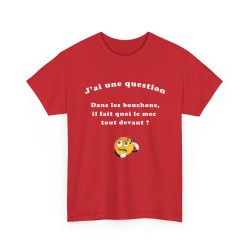 T-shirt Dans les bouchons rouge
