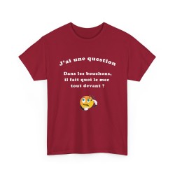 T-shirt Dans les bouchons rouge cardinal