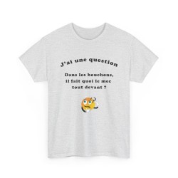 T-shirt Dans les bouchons cendre